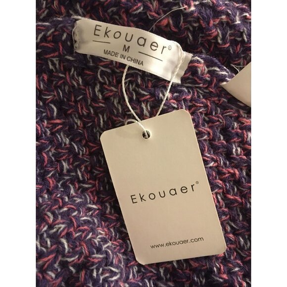 Ekouaer Purple Pink Mermaid Tail Cover-Up Knit Throw Blanket 100% Acrylic NEW - Picture 3 of 3